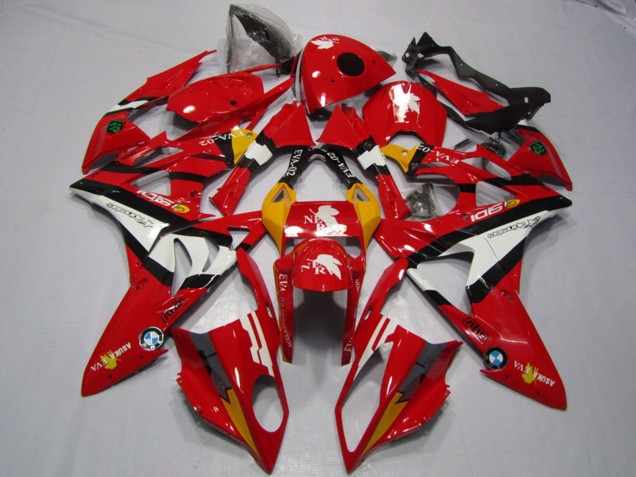 Rot Weiß Schwarz 2009-2014 BMW S1000RR Motorrad Verkleidung