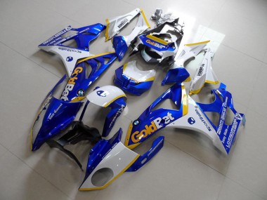 Weiß Gelb Blau GoldBet 2009-2014 BMW S1000RR Motorrad Verkleidung