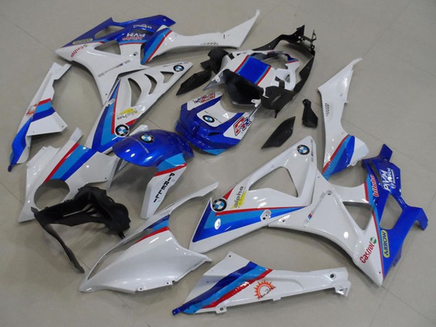 Weiß Rot Blau Castrol Pirelli 2009-2014 BMW S1000RR Motorrad Verkleidung