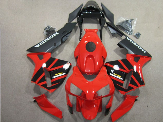 Rot Glänzendes Schwarz Matt Schwarz 2003-2004 Honda CBR600RR Motorrad Verkleidung