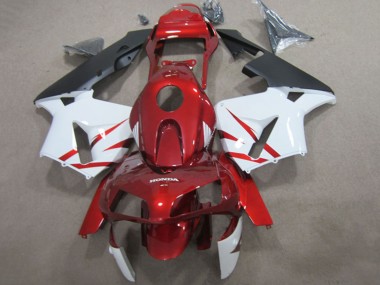 Rot Weiß Matt Schwarz 2003-2004 Honda CBR600RR Motorrad Verkleidung