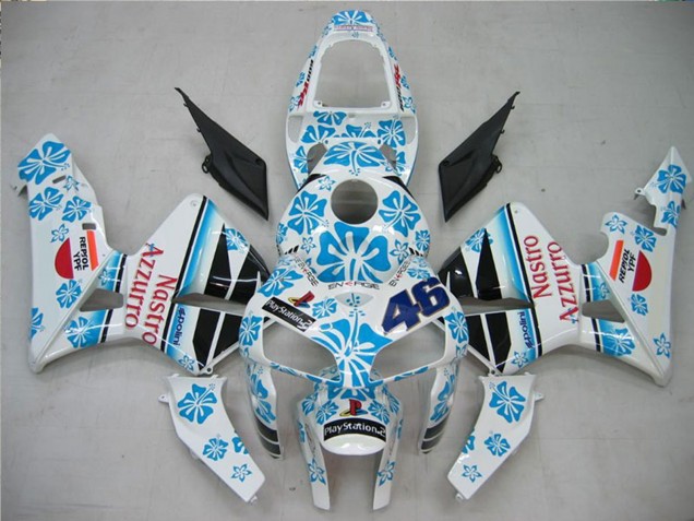 Weiß Blau Rot Nastro Azzurro 46 2005-2006 Honda CBR600RR Motorrad Verkleidung