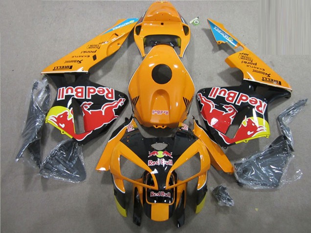Orange Schwarz Red Bull 2005-2006 Honda CBR600RR Motorrad Verkleidung