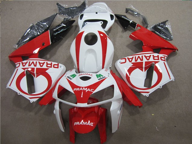 Weiß Rot Schwarz Pramac 2005-2006 Honda CBR600RR Motorrad Verkleidung