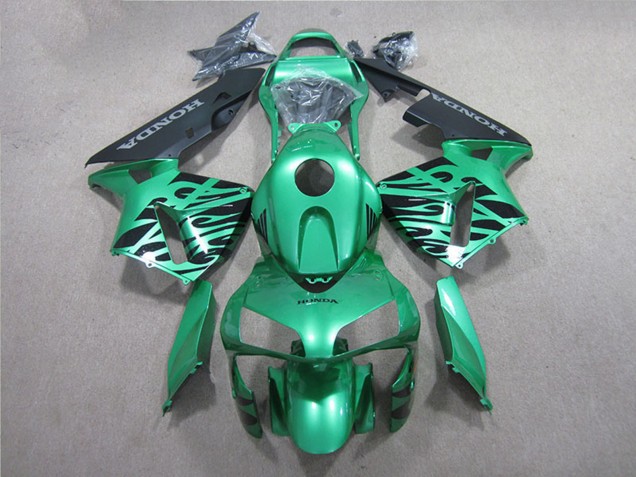 Grün Schwarz 2005-2006 Honda CBR600RR Motorrad Verkleidung