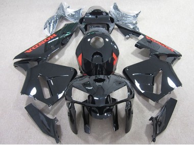 Schwarz mit Rot 2005-2006 Honda CBR600RR Motorrad Verkleidung