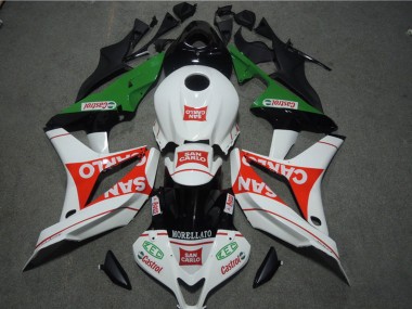 Weiß Rot Grün San Carlo 2007-2008 Honda CBR600RR Motorrad Verkleidung