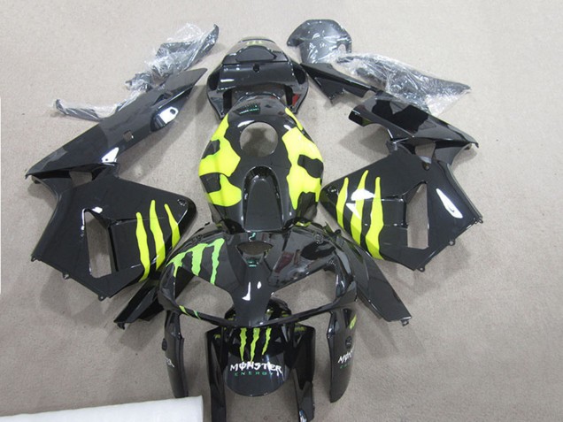 Glänzendes Schwarz Gelb Grün Monster 2007-2008 Honda CBR600RR Motorrad Verkleidung
