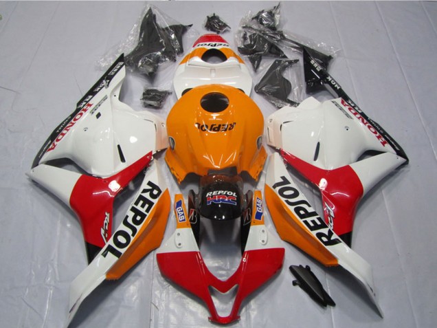 Orange Weiß Rot Glänzendes Schwarz Repsol 2009-2012 Honda CBR600RR Motorrad Verkleidungen Kit