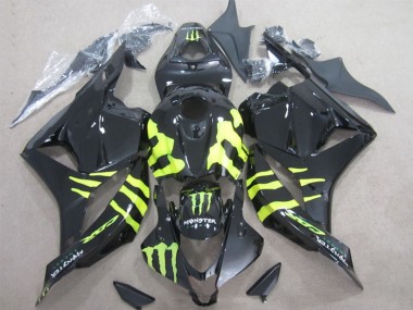 Glänzendes Schwarz Gelb Monster 2009-2012 Honda CBR600RR Motorrad Verkleidung