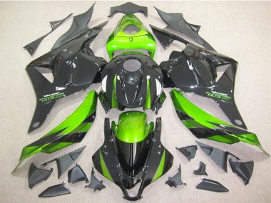 Grün Glänzendes Schwarz 2009-2012 Honda CBR600RR Motorrad Verkleidung