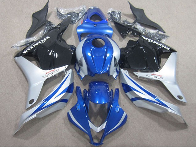 Silber Blau Glänzendes Schwarz 2009-2012 Honda CBR600RR Motorrad Verkleidung