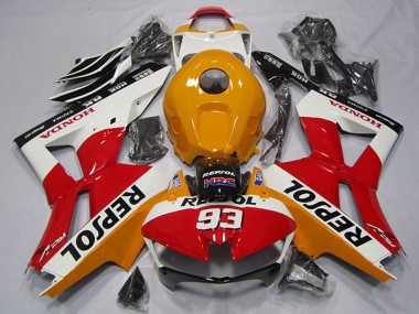 Orange Weiß Rot Glänzendes Schwarz Repsol 93 2013-2023 Honda CBR600RR Motorrad Verkleidung
