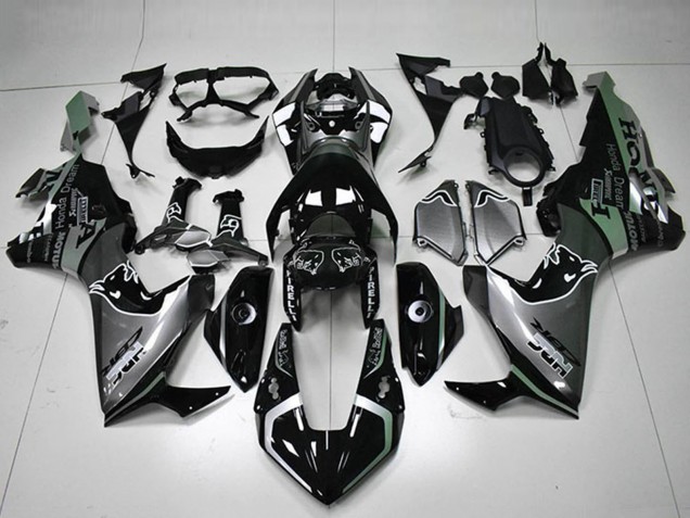 Silber Glänzendes Schwarz HRC 2017-2023 Honda CBR1000RR Motorrad Verkleidung