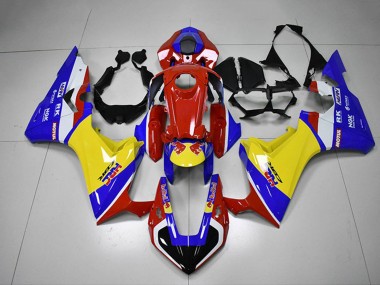 Weiß Rot Blau Gelb HRC 2017-2023 Honda CBR1000RR Motorrad Verkleidung