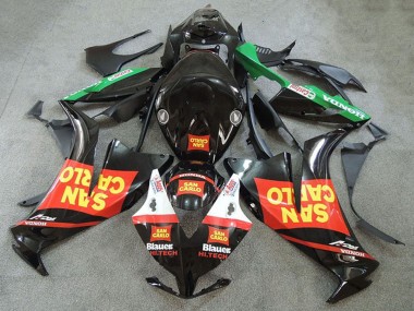 Rot Grün Gelb Glänzendes Schwarz San Carlo 2012-2016 Honda CBR1000RR Motorrad Verkleidung