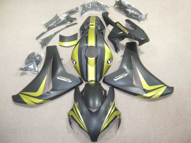 Gelb Matt Schwarz 2008-2011 Honda CBR1000RR Motorrad Verkleidung