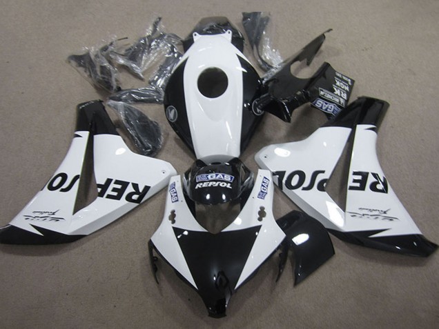 Weiß Glänzendes Schwarz Repsol 2008-2011 Honda CBR1000RR Motorrad Verkleidung