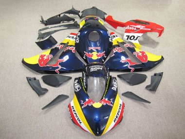 Dunkel Blau Gelb Rot Repsol Red Bull 2008-2011 Honda CBR1000RR Motorrad Verkleidung
