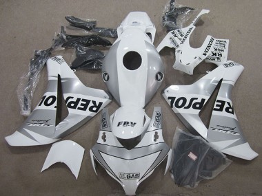 Weiß Silber Schwarz Repsol 2008-2011 Honda CBR1000RR Motorrad Verkleidung