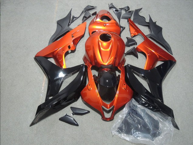 Orange Glänzendes Schwarz 2008-2011 Honda CBR1000RR Motorrad Verkleidung