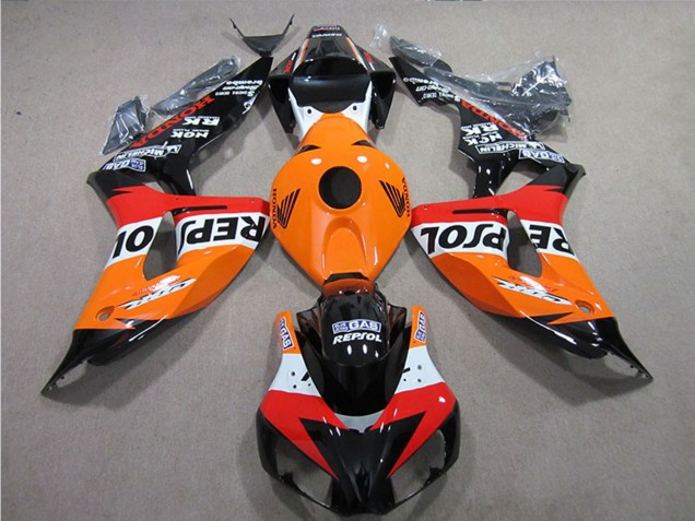 Orange Weiß Rot Glänzendes Schwarz Repsol 2006-2007 Honda CBR1000RR Motorrad Verkleidungen Kit