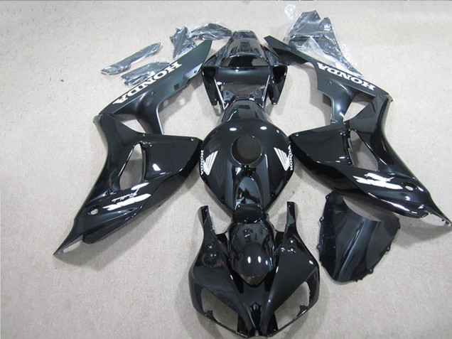 Glänzendes Schwarz Weiß Aufkleber 2006-2007 Honda CBR1000RR Motorrad Verkleidung