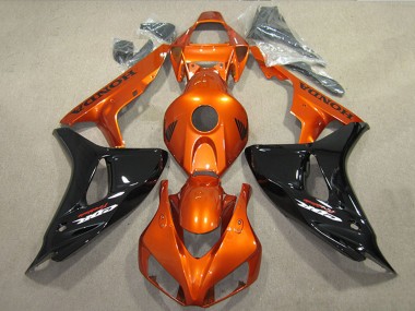 Orange Glänzendes Schwarz 2006-2007 Honda CBR1000RR Motorrad Verkleidung