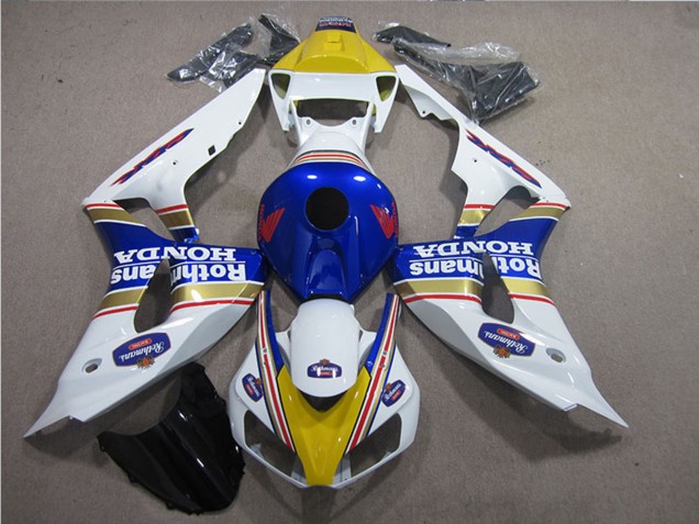 Weiß Blau Gelb Gold Rothmans 2006-2007 Honda CBR1000RR Motorrad Verkleidung