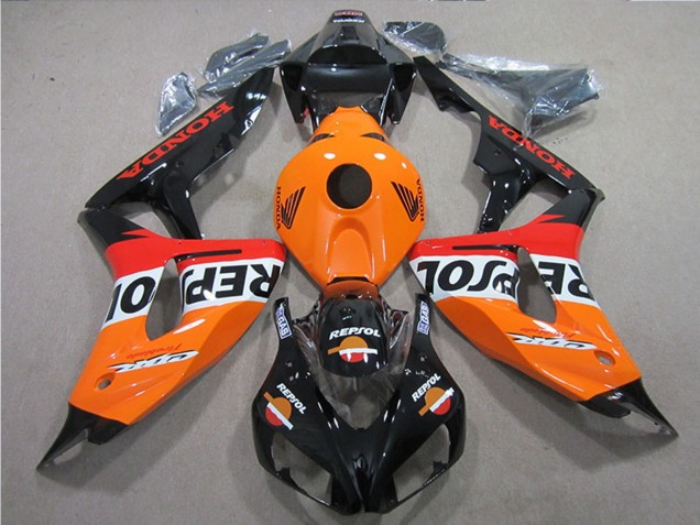 Orange Weiß Rot Glänzendes Schwarz Repsol 2006-2007 Honda CBR1000RR Motorrad Verkleidung