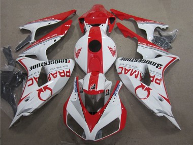 Weiß Rot Pramac Bridgestone 2006-2007 Honda CBR1000RR Motorrad Verkleidung