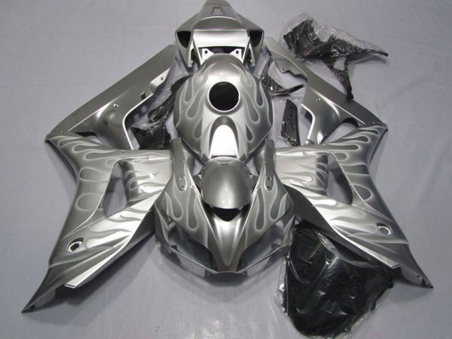 Silber Weiß Flamme 2006-2007 Honda CBR1000RR Motorrad Verkleidung