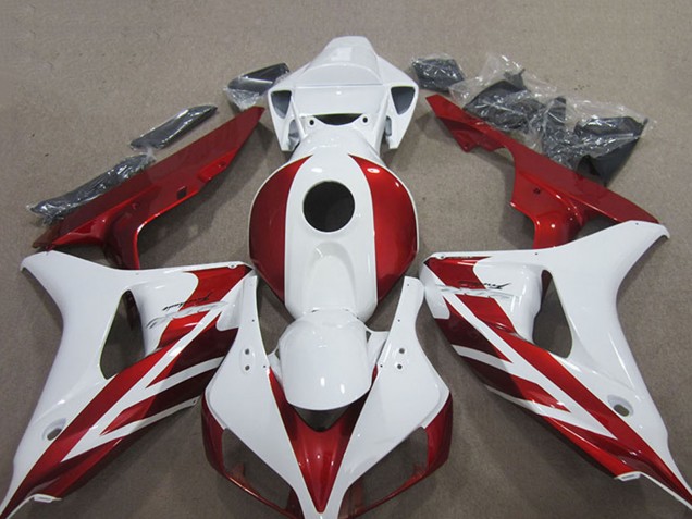 Weiß Rot 2006-2007 Honda CBR1000RR Motorrad Verkleidung Kit