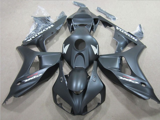 Matt Schwarz Weiß Aufkleber 2006-2007 Honda CBR1000RR Motorrad Verkleidung
