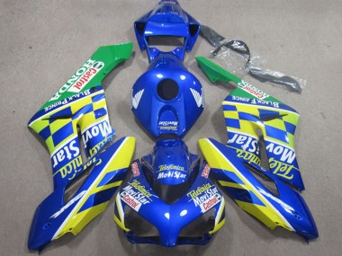 Blau Gelb Grün Telefumica MoviStar Castrol 2004-2005 Honda CBR1000RR Motorrad Verkleidung