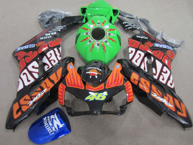 Orange Grün Rossi Glänzendes Schwarz Repsol Rossi 46 2004-2005 Honda CBR1000RR Motorrad Verkleidung
