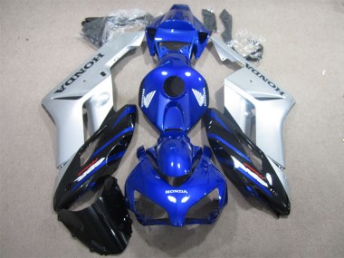 Silber Blau Glänzendes Schwarz 2001-2003 Honda CBR600 F4i Motorrad Verkleidung
