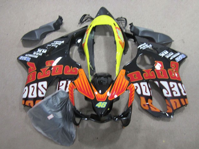 Gelb Orange Glänzendes Schwarz Rossi 46 2004-2007 Honda CBR600 F4i Motorrad Verkleidung