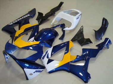 Weiß Blau Gelb 2000-2001 Honda CBR900RR 929 Motorrad Verkleidung