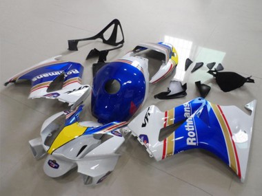 Weiß Blau Gelb Rothmans 2002-2013 Honda VFR 800 Motorrad Verkleidung