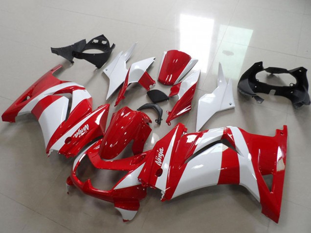 Weiß Rot 2008-2012 Kawasaki ZX250R Motorrad Verkleidung