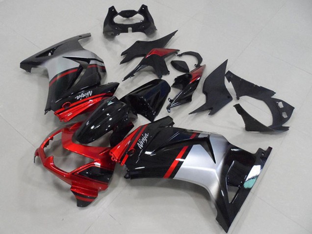 Rot Silber Glänzendes Schwarz 2008-2012 Kawasaki ZX250R Motorrad Verkleidung