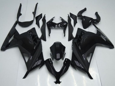 Glänzendes Schwarz 2013-2018 Kawasaki ZX300R Motorrad Verkleidung