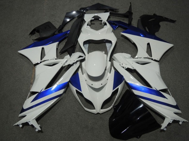 Blau Weiß 2009-2012 Kawasaki ZX6R Motorrad Verkleidung
