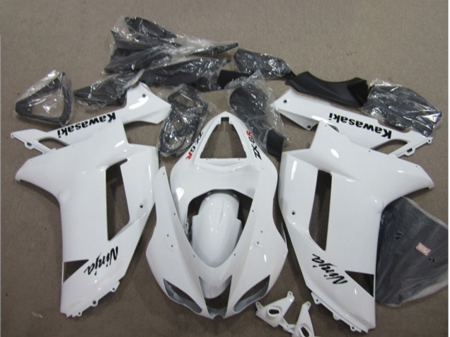 Weiß 2007-2008 Kawasaki ZX6R Motorrad Verkleidung