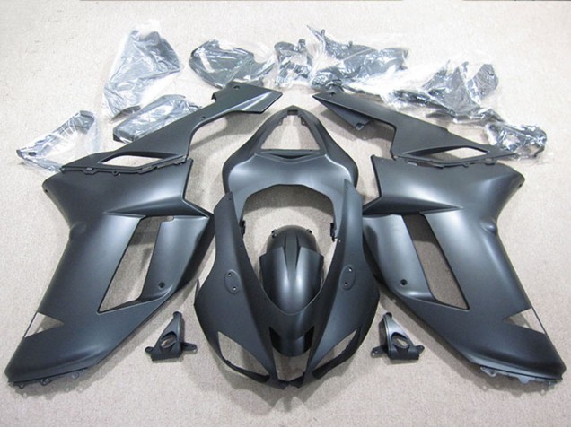 Schwarz 2007-2008 Kawasaki ZX6R Motorrad Verkleidung