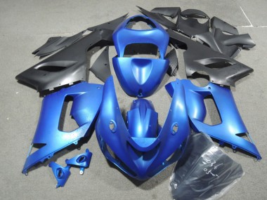 Blau Matt Schwarz 2005-2006 Kawasaki ZX6R Motorrad Verkleidung Kit