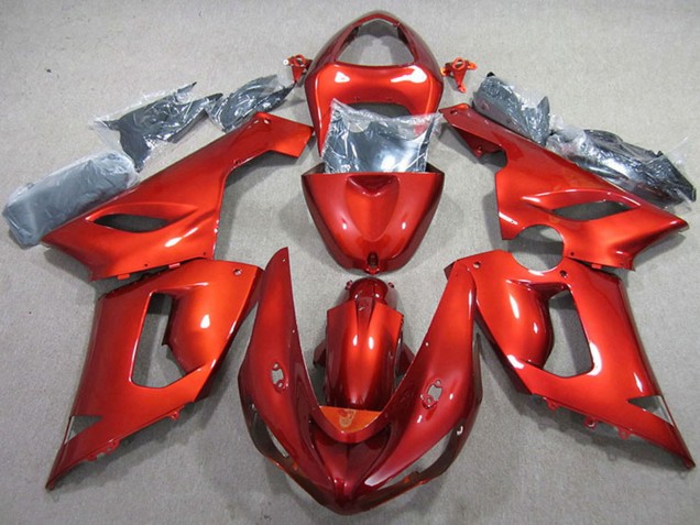 Rot 2005-2006 Kawasaki ZX6R Motorrad Verkleidung