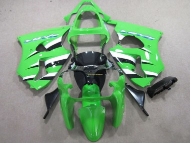 Grün Weiß Schwarz 2000-2002 Kawasaki ZX6R Motorrad Verkleidung Kit