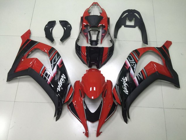 Kastanienbraun Rot Glänzendes Schwarz Weiß 2016-2020 Kawasaki ZX10R Motorrad Verkleidung